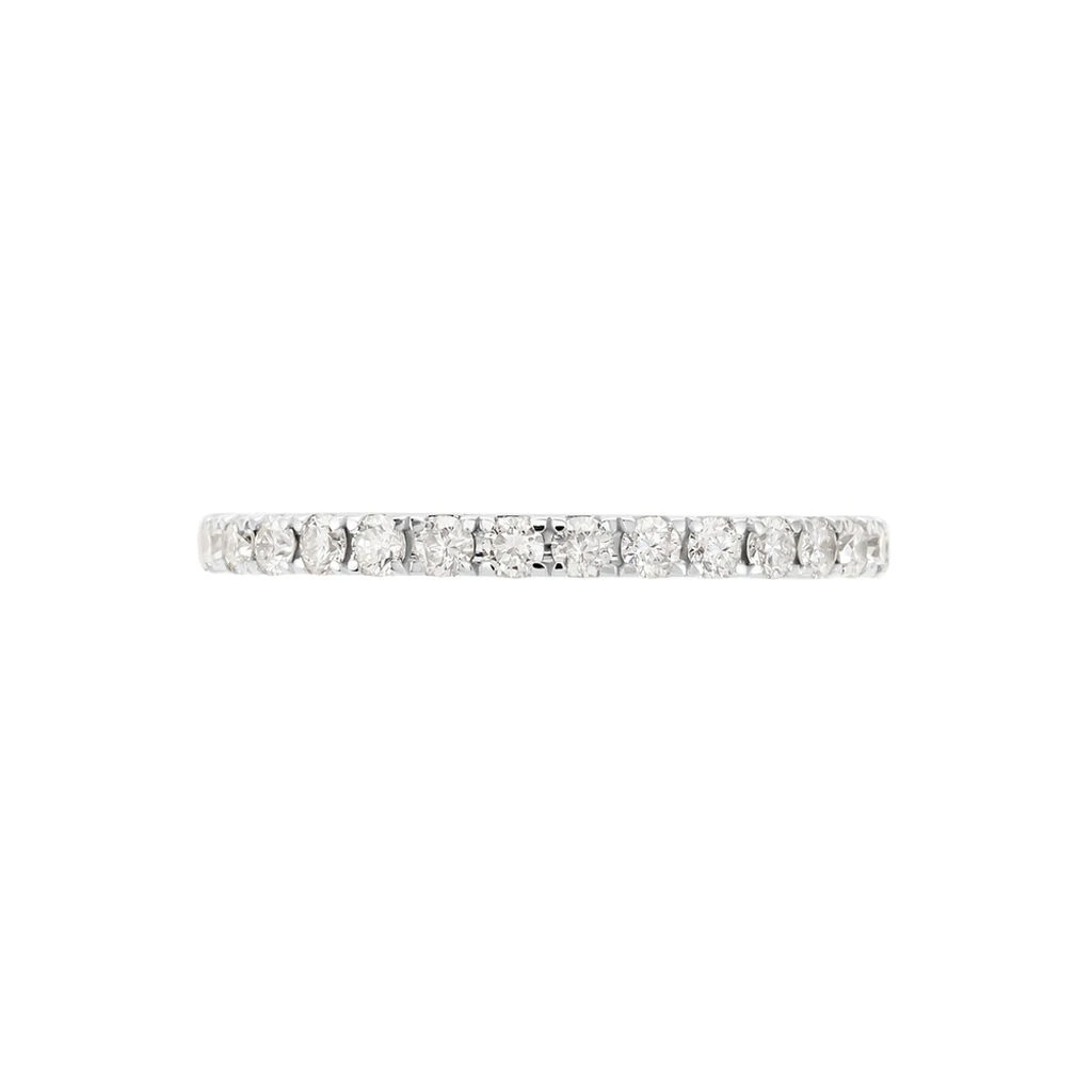 Alliance Lauralee Demi-tour Or Blanc Diamant 4 Alliance Lauralee Demi-tour Or Blanc Diamant – Image 2