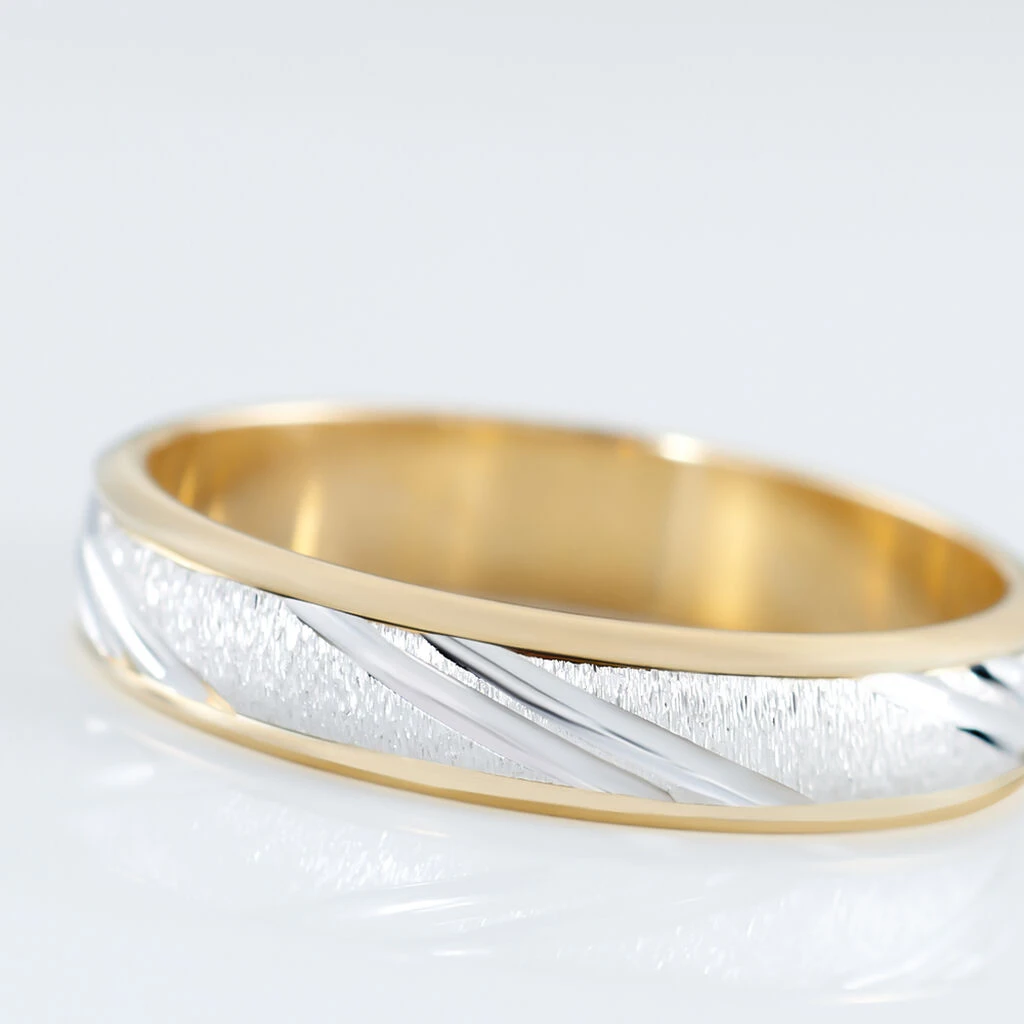 Alliance Ulisse Ruban Plat Or Bicolore 6 Alliance Ulisse Ruban Plat Or Bicolore – Image 4