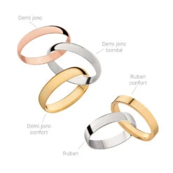 Alliance Aphrodite Demi Jonc Bombe Or Blanc -Garmin Soldes B3AMBW0117 view5