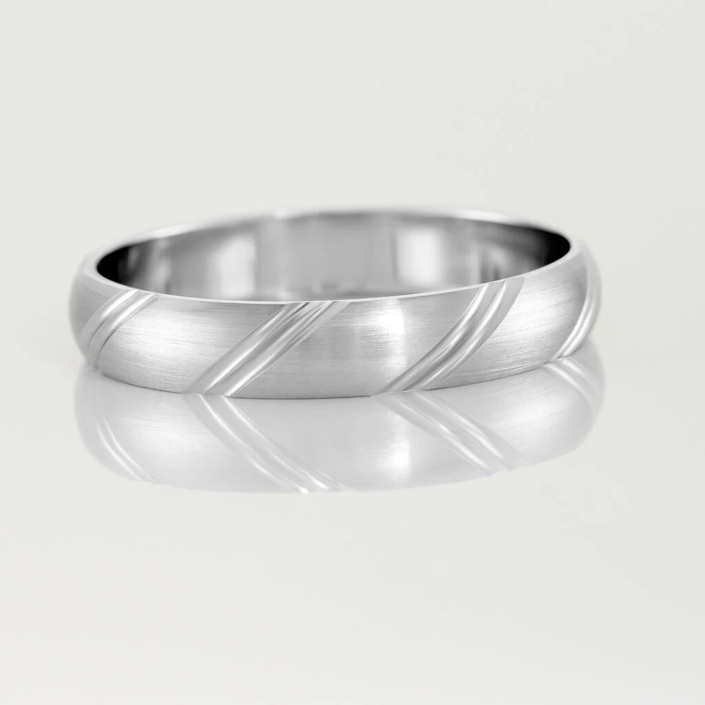 Alliance Marlon Demi Jonc Classique Or Blanc 6 Alliance Marlon Demi Jonc Classique Or Blanc – Image 4