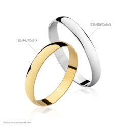 Alliance Meredithe Demi Jonc Classique Or Blanc -Garmin Soldes B3AMBW0616 view3