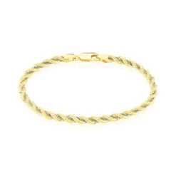 Bracelet Jerry Maille Corde Et Venitienne Or Bicolore