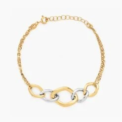 Bracelet Or Bicolore Acanthus