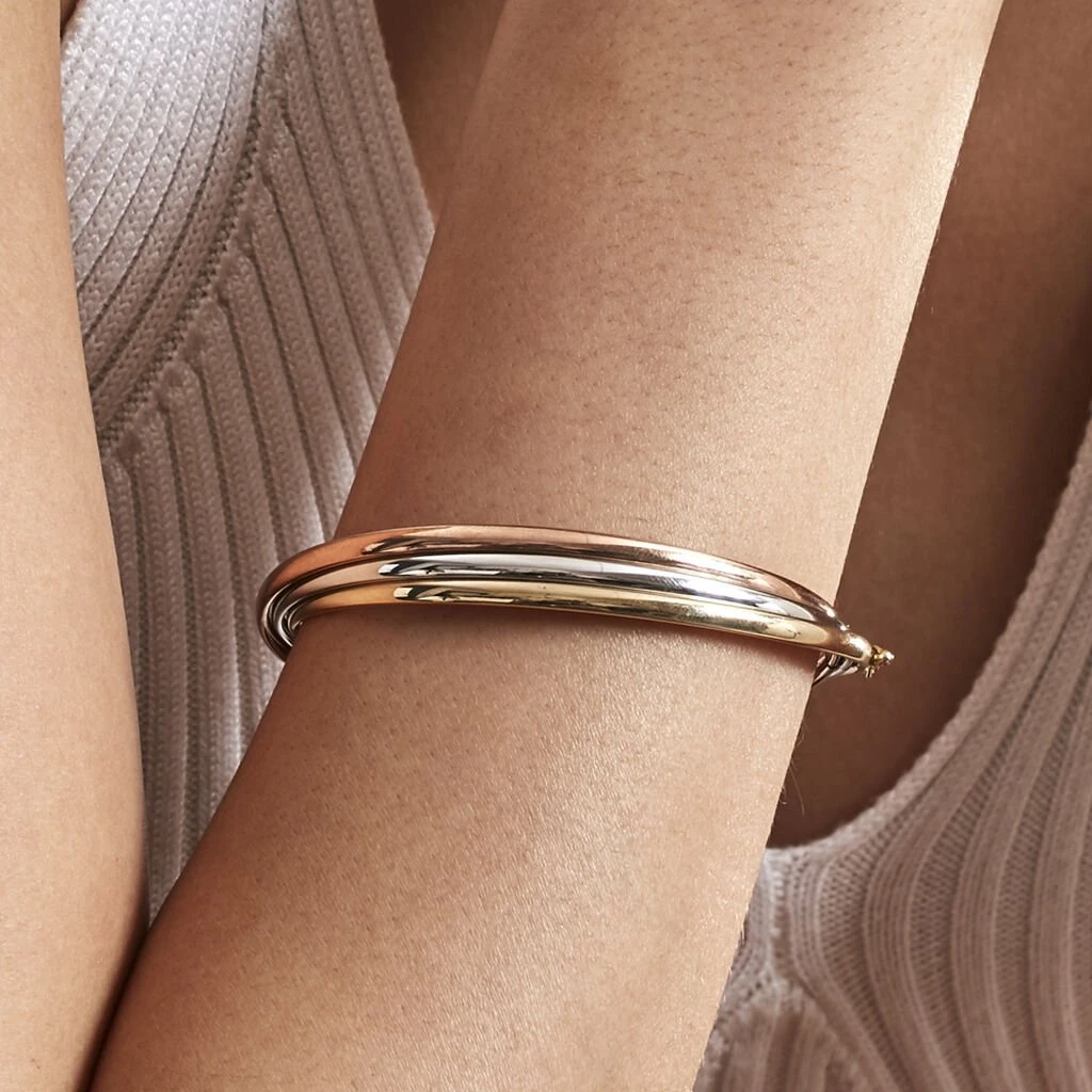 Bracelet Jonc Catalin 3 Fils Flexibles Or Tricolore 7 Bracelet Jonc Catalin 3 Fils Flexibles Or Tricolore – Image 5