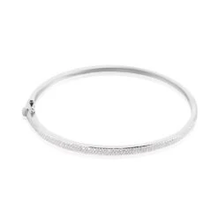 Bracelet Jonc Posie Or Blanc Diamant