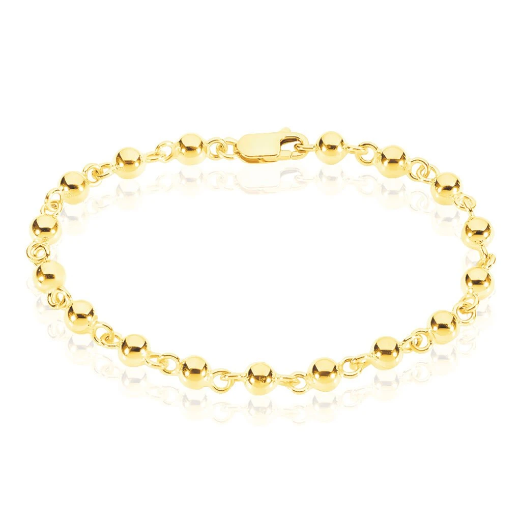 Bracelet Diona Maille Boule Or Jaune 3 Bracelet Diona Maille Boule Or Jaune