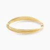 Bracelet Jonc Claudie 3 Fils Entrelaces Or Jaune -Garmin Soldes B3BFJW008N master