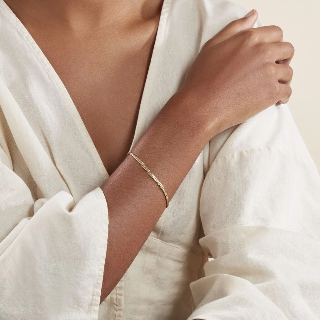 Bracelet Izel Maille Anglaise Or Jaune 6 Bracelet Izel Maille Anglaise Or Jaune – Image 4