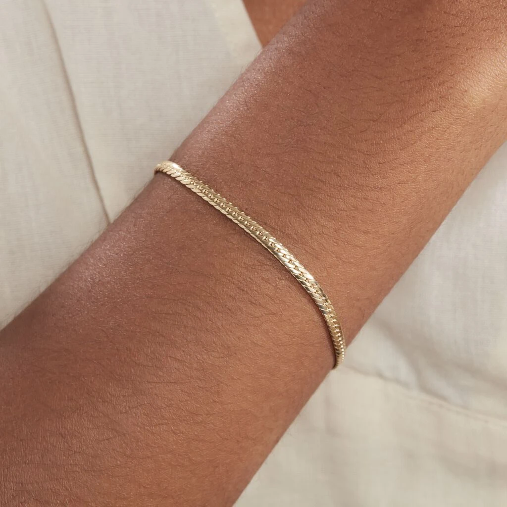 Bracelet Izel Maille Anglaise Or Jaune 7 Bracelet Izel Maille Anglaise Or Jaune – Image 5