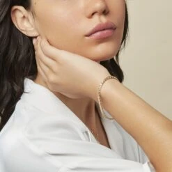 Bracelet Jany Maille Palmier Or Jaune -Garmin Soldes B3BFJW0509 model0