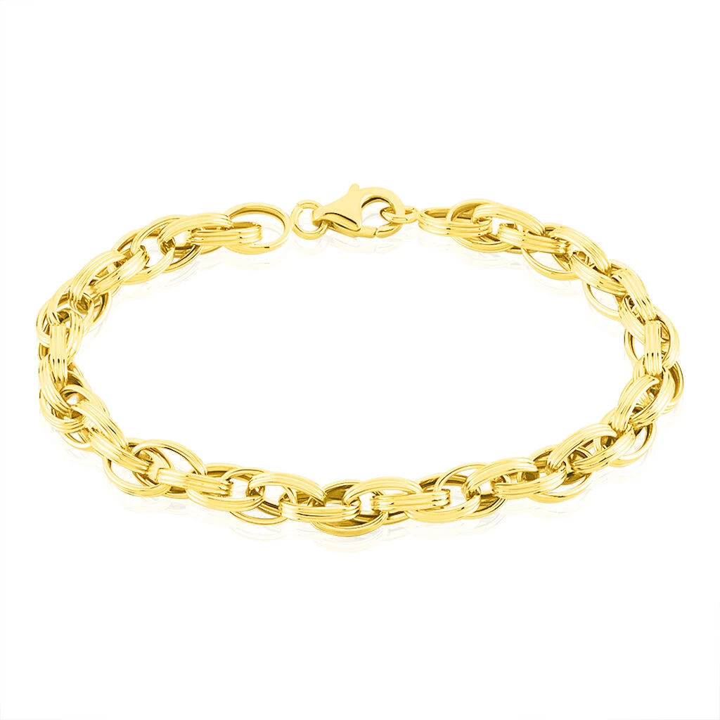 Bracelet Aaron Maille Fantaisie Or Jaune 3 Bracelet Aaron Maille Fantaisie Or Jaune