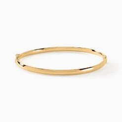 Bracelet Jonc Cynthia Fil Plat Lisse Or Jaune