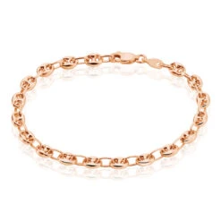 Bracelet Dami Maille Grain De Cafe Or Rose