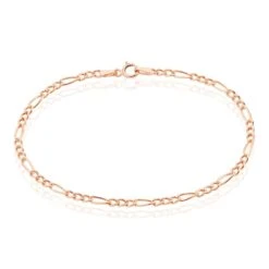 Bracelet Cameo Maille Alternee 1/3 Or Rose