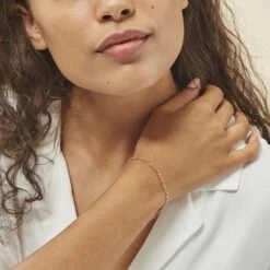 Bracelet Cameo Maille Alternee 1/3 Or Rose -Garmin Soldes B3BFRW0348 model0