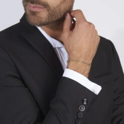 Bracelet Carlo Maille Marine Ronde Or Bicolore -Garmin Soldes B3BH2W0007 model0