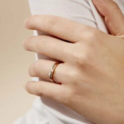 Bague Superposition Or Bicolore Diamant -Garmin Soldes B3DF2DW009 model1