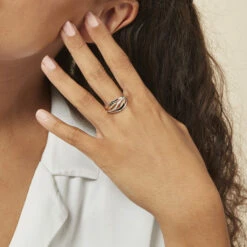 Bague Volcania Or Bicolore Diamant -Garmin Soldes B3DF2DW0WO model1