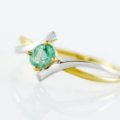 Bague Or Bicolore Rosmunda Emeraude -Garmin Soldes B3DF2EV470 view3