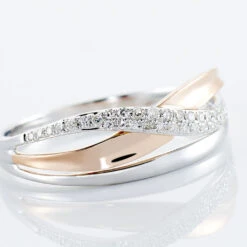 Bague Nene Or Bicolore Diamant 10 Bague Nene Or Bicolore Diamant -Garmin Soldes B3DF2IF002 view3
