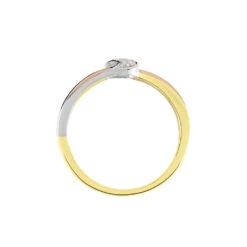 Bague Or Tricolore Dionyse Oxydes De Zirconium -Garmin Soldes B3DF3ZW0MP view2