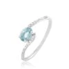 Bague Loriane Or Blanc Aigue Marine Et Oxyde De Zirconium -Garmin Soldes B3DFBAB135 master