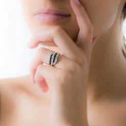 Bague Candela Or Blanc Diamant -Garmin Soldes B3DFBDD076 model0