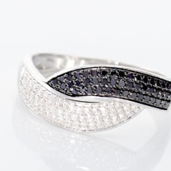 Bague Oia Or Blanc Diamant -Garmin Soldes B3DFBDD357 view3