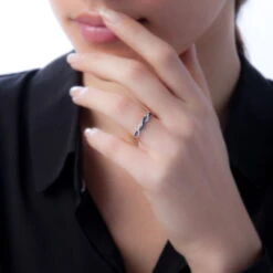 Bague Sofia Or Blanc Diamant -Garmin Soldes B3DFBDN175 model0