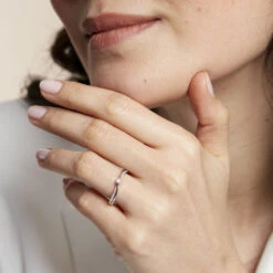 Bague Solitaire Asia Or Blanc Diamant -Garmin Soldes B3DFBDW04F model0