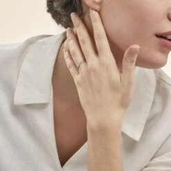 Bague Solitaire Asia Or Blanc Diamant -Garmin Soldes B3DFBDW04F model1