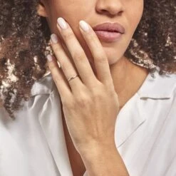 Bague Solitaire Superposition Or Blanc Diamant -Garmin Soldes B3DFBDW072 model0