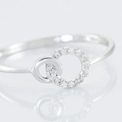 Bague Mahaut Or Blanc Diamant -Garmin Soldes B3DFBDW0GS view3