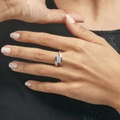 Bague Elorria Or Blanc Diamant 11 Bague Elorria Or Blanc Diamant -Garmin Soldes B3DFBDW0UJ model1