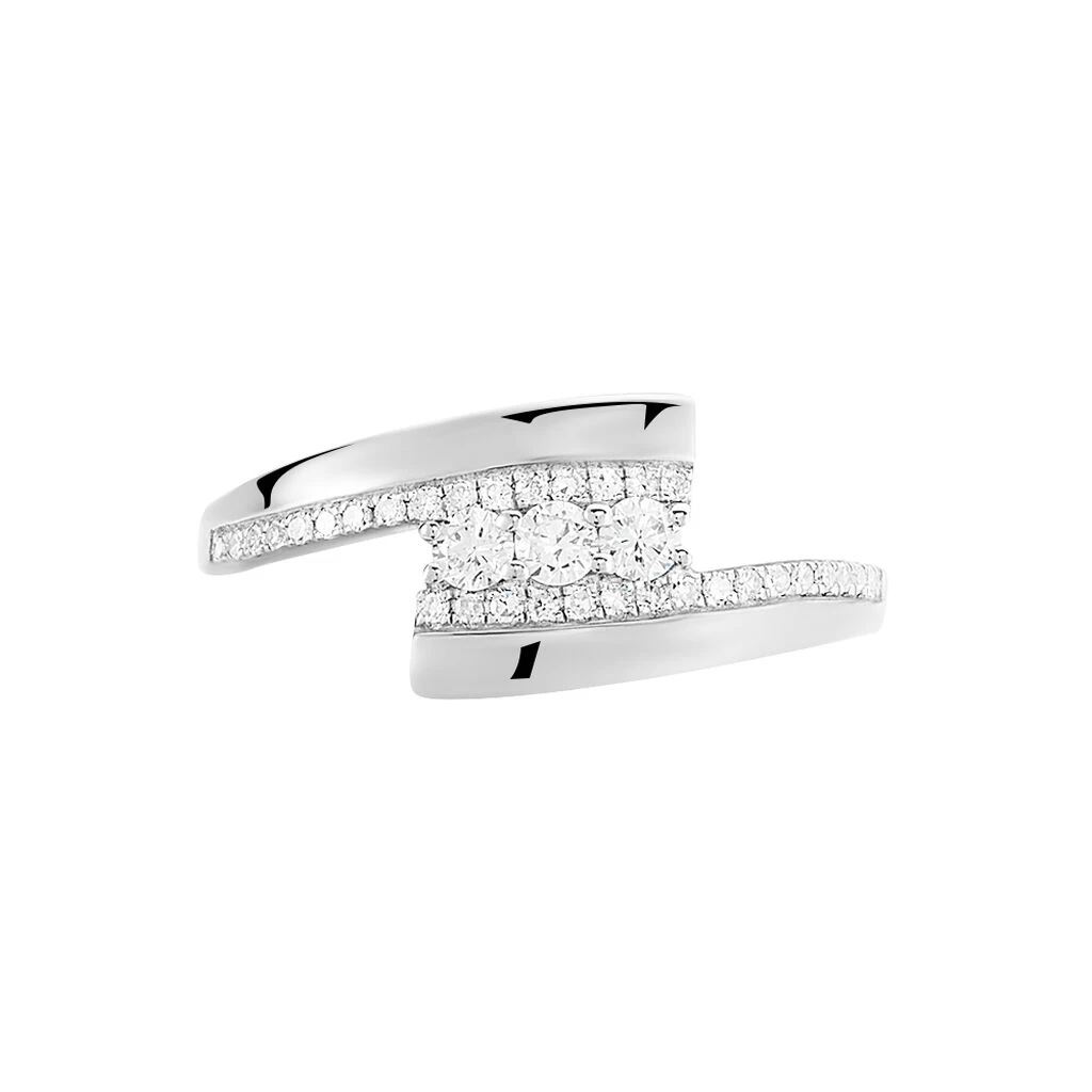 Bague Elorria Or Blanc Diamant 4 Bague Elorria Or Blanc Diamant – Image 2