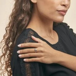 Bague Ainhoa Or Blanc Diamant -Garmin Soldes B3DFBDW10Q model0