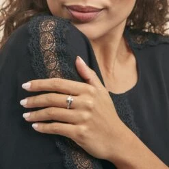 Bague Ainhoa Or Blanc Diamant -Garmin Soldes B3DFBDW10Q model1