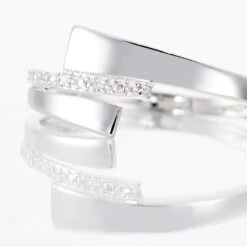 Bague Ainhoa Or Blanc Diamant -Garmin Soldes B3DFBDW10Q view3