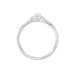 Bague Solitaire Livia Or Blanc Diamant -Garmin Soldes B3DFBDW17D view2