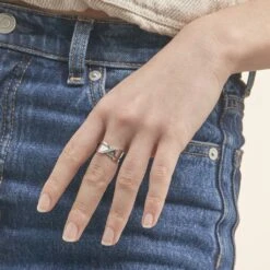 Bague Camomille Or Blanc Diamant -Garmin Soldes B3DFBDW1H1 model0