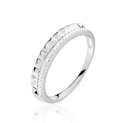 Bague Cyprine Or Blanc Diamant