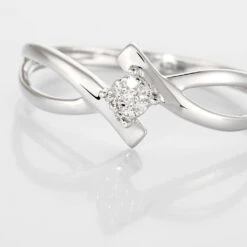 Bague Jone Or Blanc Diamant -Garmin Soldes B3DFBDW3AC view3