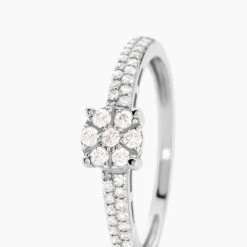 Bague Julia Or Blanc Diamant -Garmin Soldes B3DFBDW409 view1