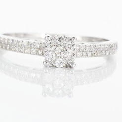 Bague Julia Or Blanc Diamant -Garmin Soldes B3DFBDW409 view3