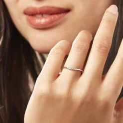 Bague Sabine Or Blanc Diamant -Garmin Soldes B3DFBDW42O model1