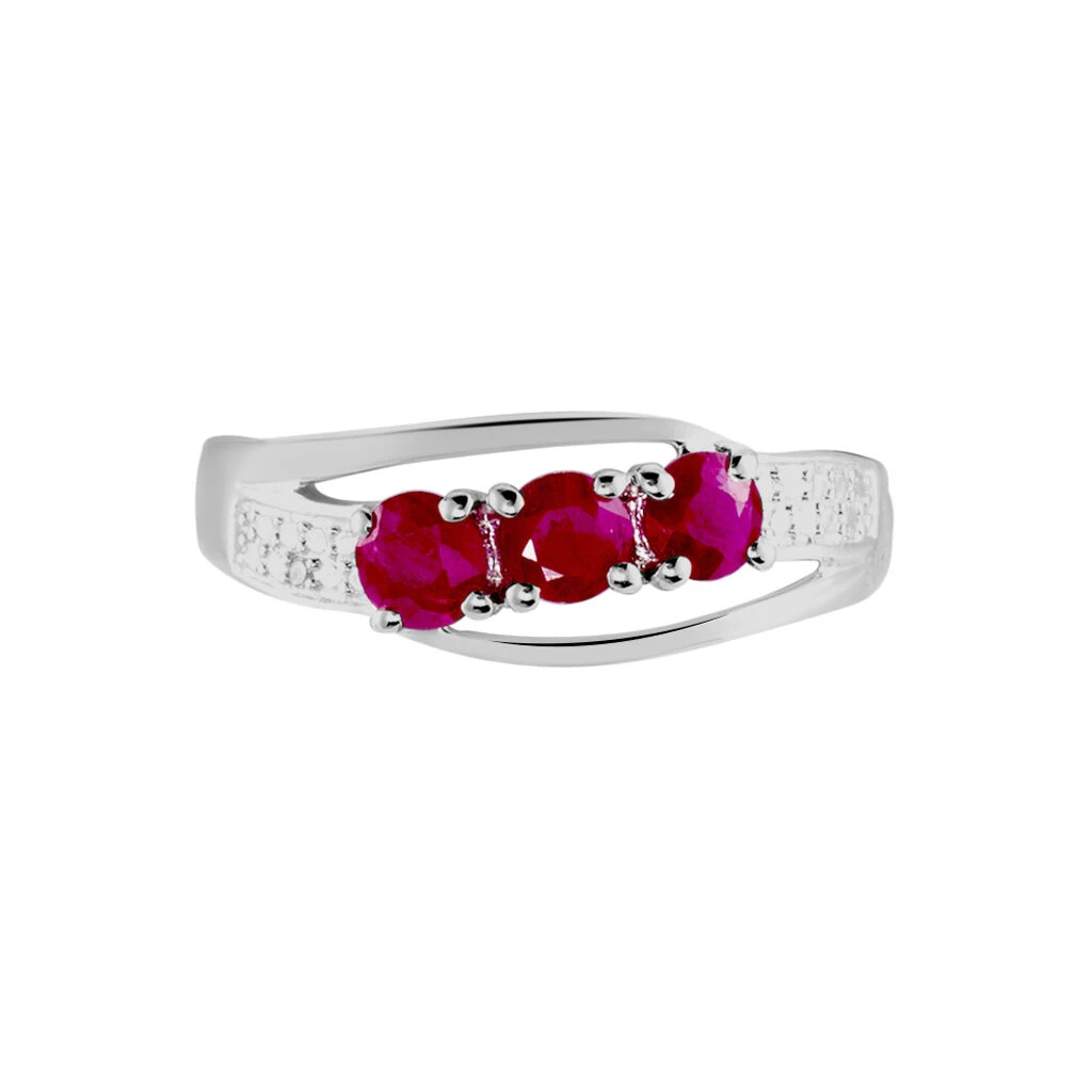 Bague Or Blanc Rubis 4 Bague Or Blanc Rubis – Image 2