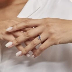 Bague Valy Or Blanc Saphir -Garmin Soldes B3DFBSB029 model1