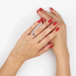 Bague Candice Or Blanc Saphir 11 Bague Candice Or Blanc Saphir -Garmin Soldes B3DFBSB030 view3