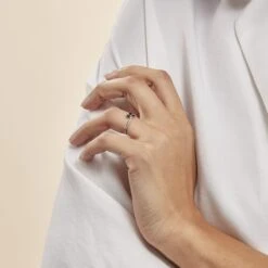 Bague Maura Or Blanc Saphir Diamant -Garmin Soldes B3DFBSB465 model1