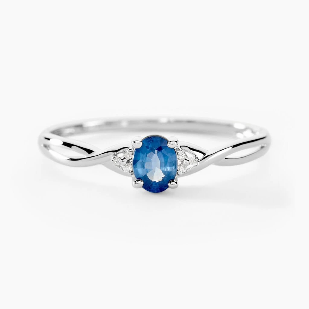 Bague Cassie Or Blanc Saphir Et Diamant 3 Bague Cassie Or Blanc Saphir Et Diamant